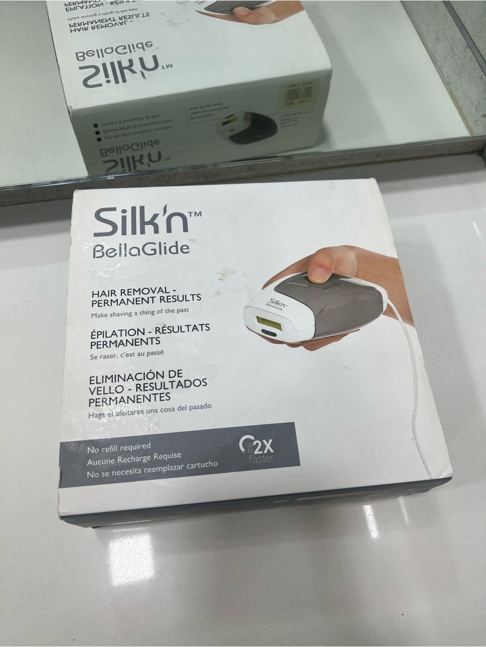 BellaGlide Hair Removal Device - White and Gray